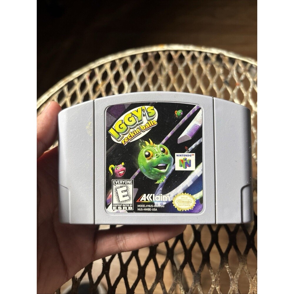 Iggy's Reckin' Balls N64 Acclaim – Authentic Loose Cartridge – Tested Working